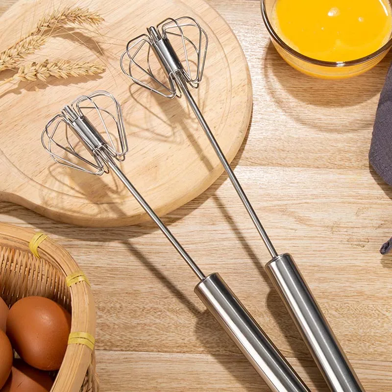 Stainless Steel Semi-Automatic Egg Whisk, Hand Wisk Beater Small Silicone  Wire Mixer Kitchen Set, Cooking Whisks Spring Baking Mini Masher, Cream  Mixing Spoon Whisker Press Sauce Tool, Flat Whisks Salad Manual Beaters