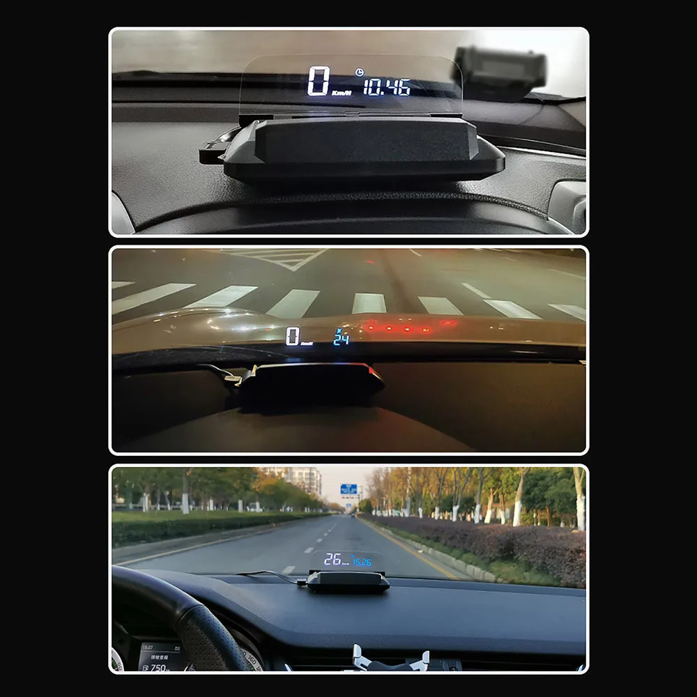 Обновленная версия OBD Автомобильный дисплей Автомобильная электроника HUD Дисплей Цифровой скоростной проектор Предупреждение о превышении скорости gps измеритель скорости