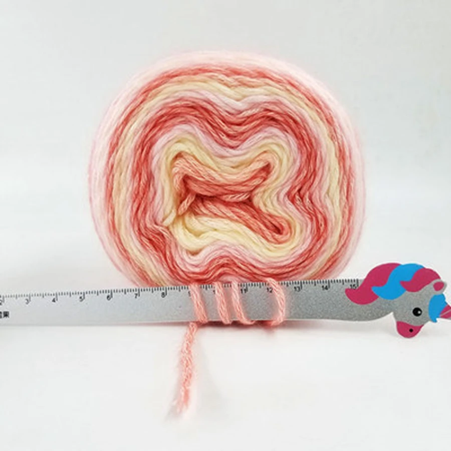 100G Rainbow Color Hand-woven Cotton Yarn Soft Crochet Thick Yarn For Hand Knitting Warm Sweater Sofa Cushion Scarf DIY