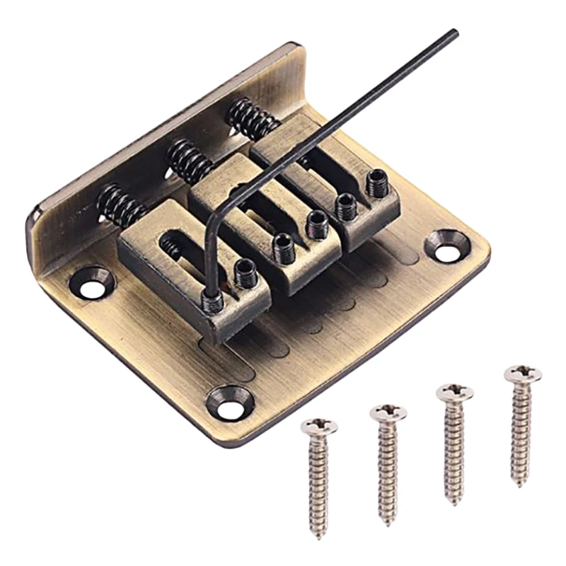 

3 String Chrome Hardtail Adjustable Bridge for Cigar Box Guitar Parts