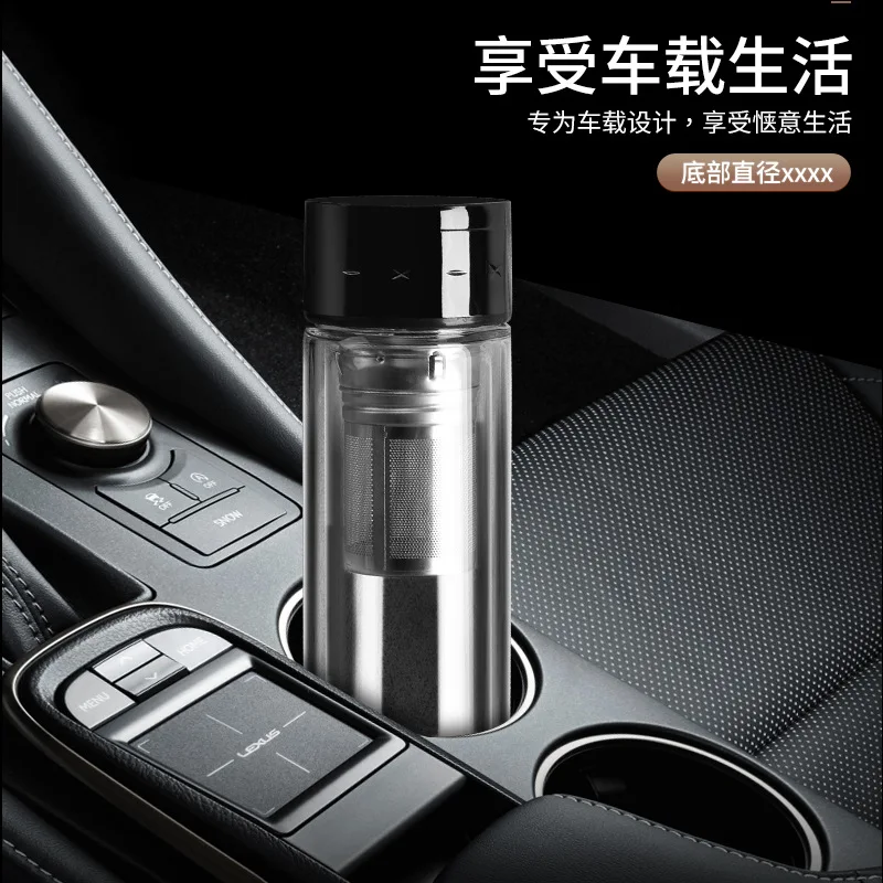 Double Layer Borosilicate Glass Cup Customizable Logo Top Grade Business Gift Crystal Cup Transparent Glass