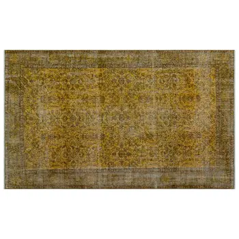 

Handmade Yellow Vintage Overdyed Turkish Area Rug 166x272 Cm-5'5''X8'11''