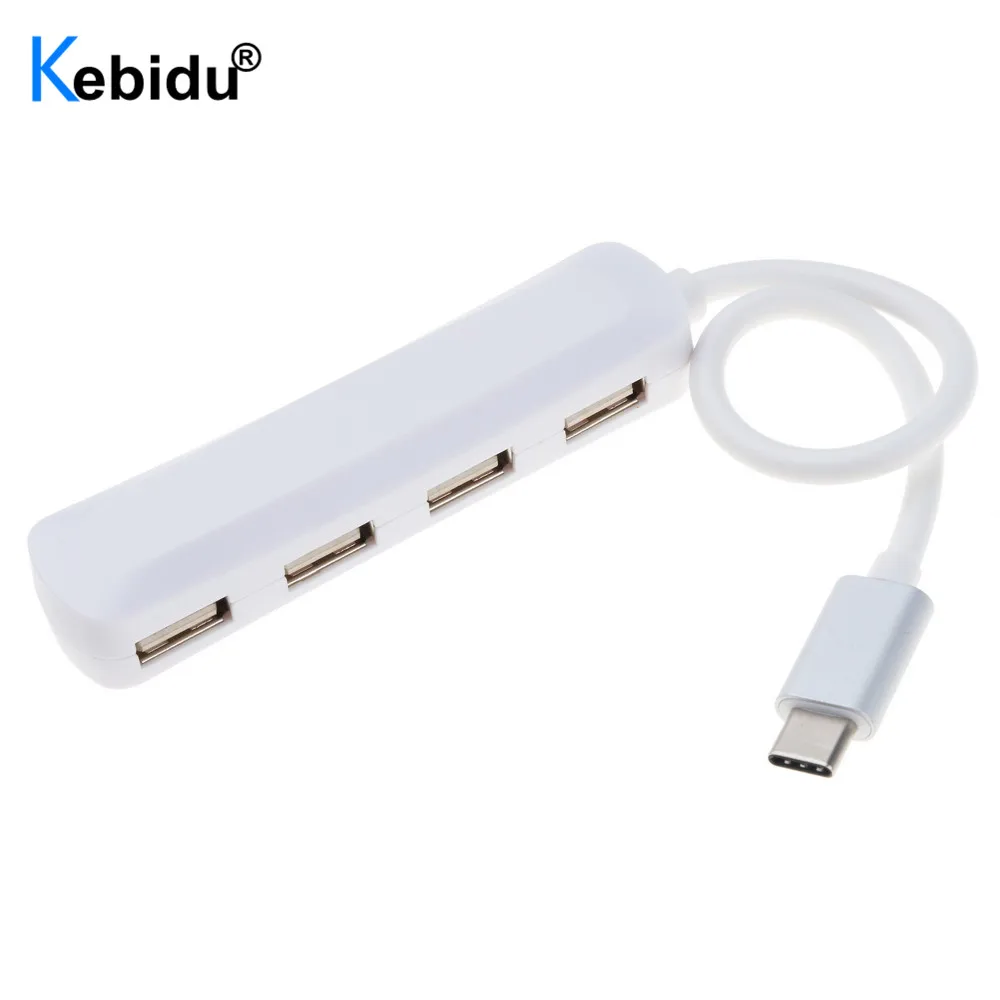 4 портовый концентратор Kebidu с разъемом USB 2 0 разветвитель адаптер для ПК ноутбука