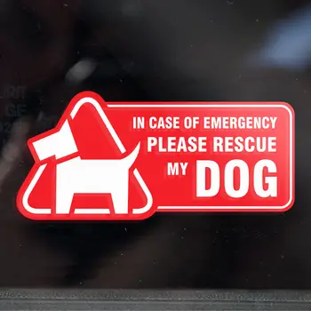 

Funny in Case of Emergency Please Rescue My Cat Dog Pets Car Styling Vinyl Decal Auto Vehicle Window Body Stickers