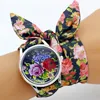 Shsby New Design Ladies Flower Cloth Wristwatch Fashion Women Dress Watch High Quality Fabric Clock Sweet Girls Bracelet Watch 5