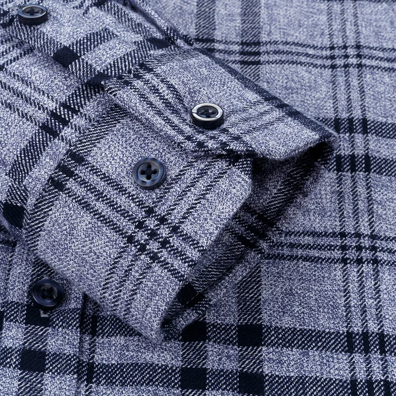 Большие размеры 5XL 6XL 7XL Высокое качество Хлопок Клетчатая Повседневная Формальная рубашка с длинными рукавами Мужская Топ толстая одежда среднего возраста
