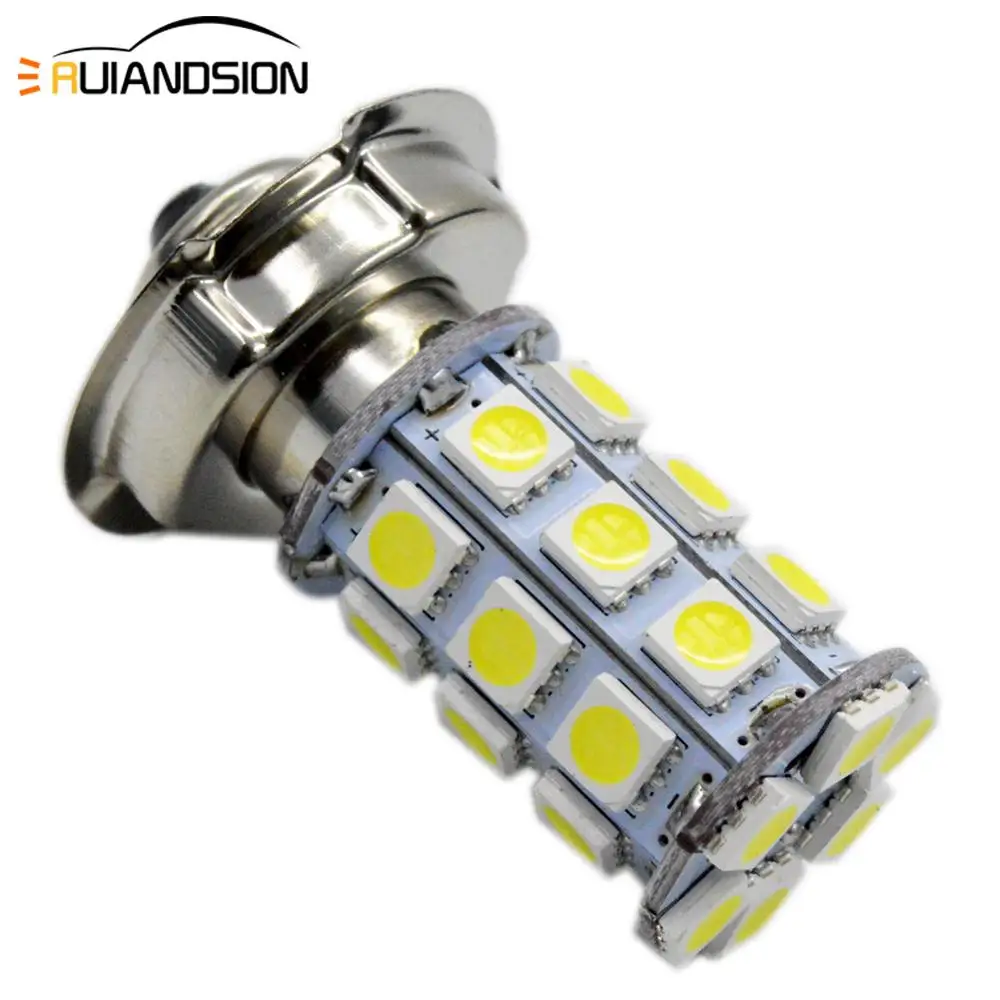 1 шт. P26S 27SMD белый светодиодный светильник для мотоцикла 5050 противотуманные лампы