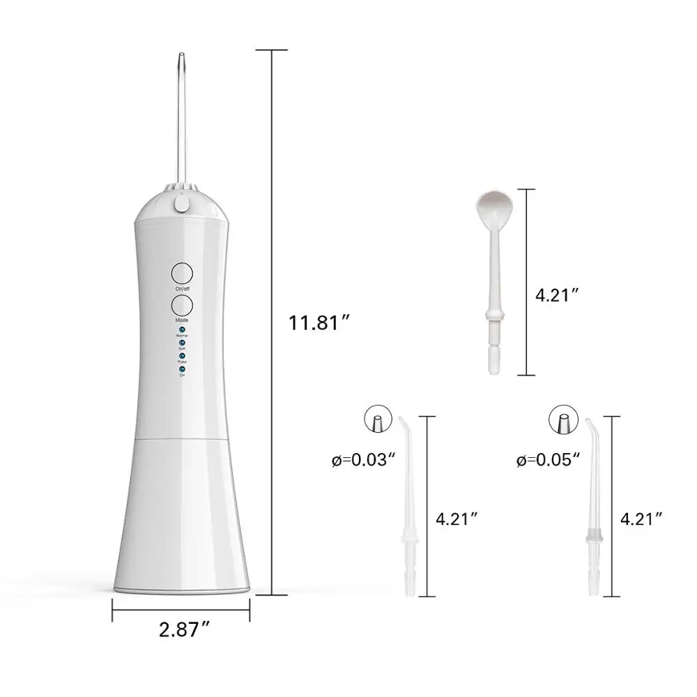 Najtaniej AZDENT 3 Mode bezprzewodowy irygator doustny przenośny wodny nić dentystyczna USB strumień wody pod ciśnieniem Flosser nawadnianie do czyszczenia języka 230ml 3 dysza
