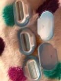 Cuchillas de afeitar de seguridad para mujer, femenino de 3 capas afilador, cabeza de maquinilla de afeitar adecuada para coche facial Venuse, 8 Uds.