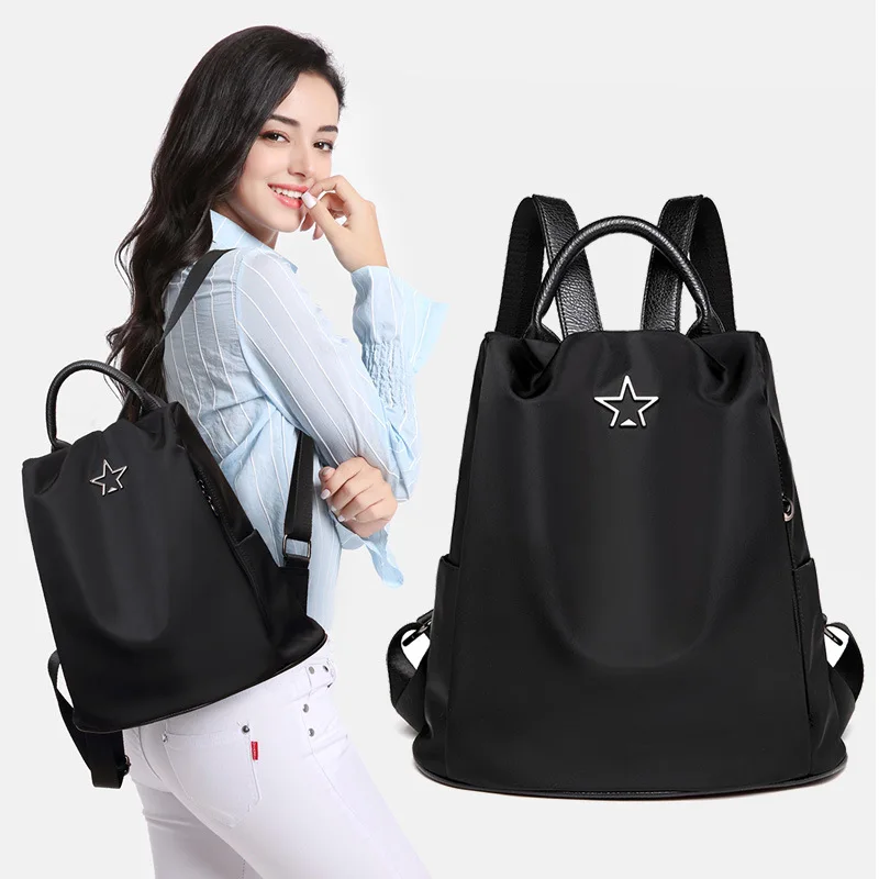 

Anti-Theft Backpack Women's 2018 Winter New Style Korean-style Versatile Large-Volume Oxford Cloth Backpack Casual Travel Bag