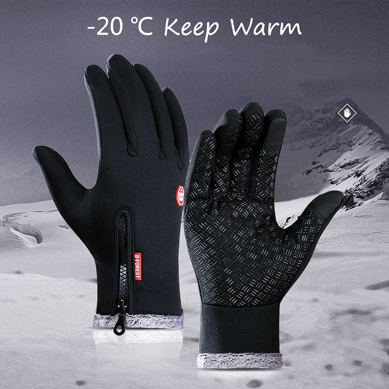 

Super Thick Winter Warm Men's Gloves Motorcycle Touch Screen Ski Sports Cycling Female Waterproof Non-Slip Windproof Camping