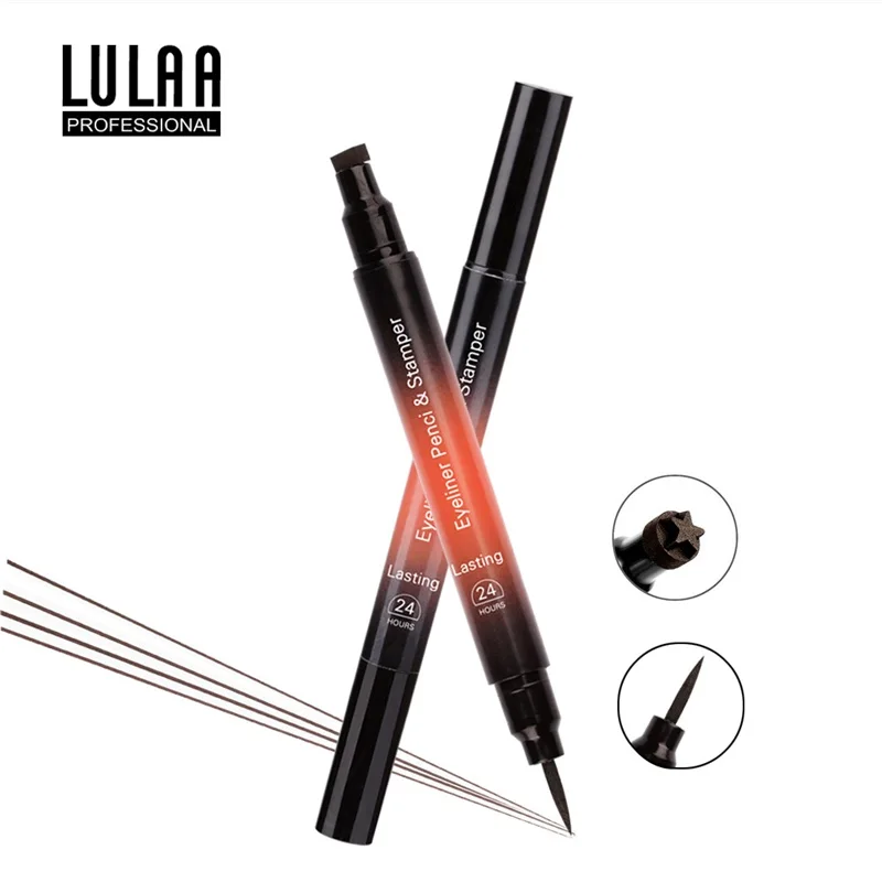Двухсторонняя подводка для глаз карандаш штамп треугольник звезда маркер ручка