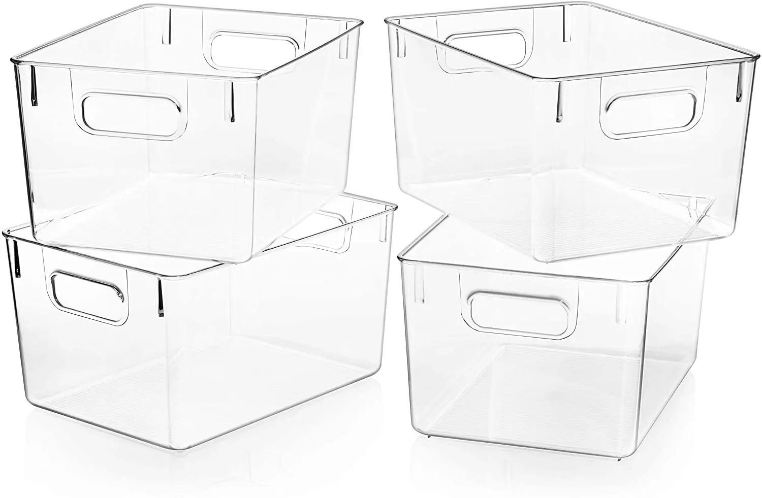 HOOJO Refrigerator Organizer Bins - 14pcs Clear Plastic Bins For Fridge,  Freezer, Kitchen Cabinet - AliExpress