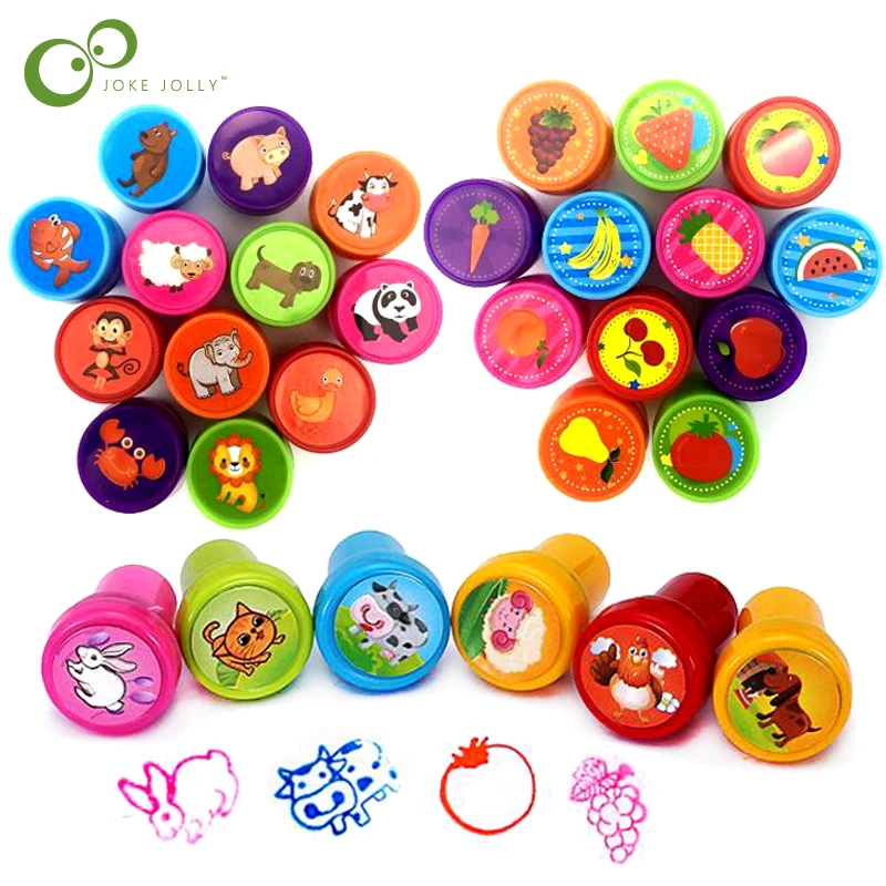 16 шт. самоклеящиеся Мультяшные резиновые штампы игрушки для детей товары