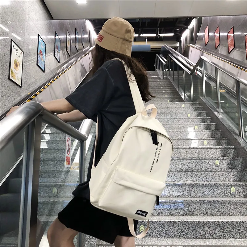 

2019 new casual Oxford cloth student backpack Open school middle school student bag