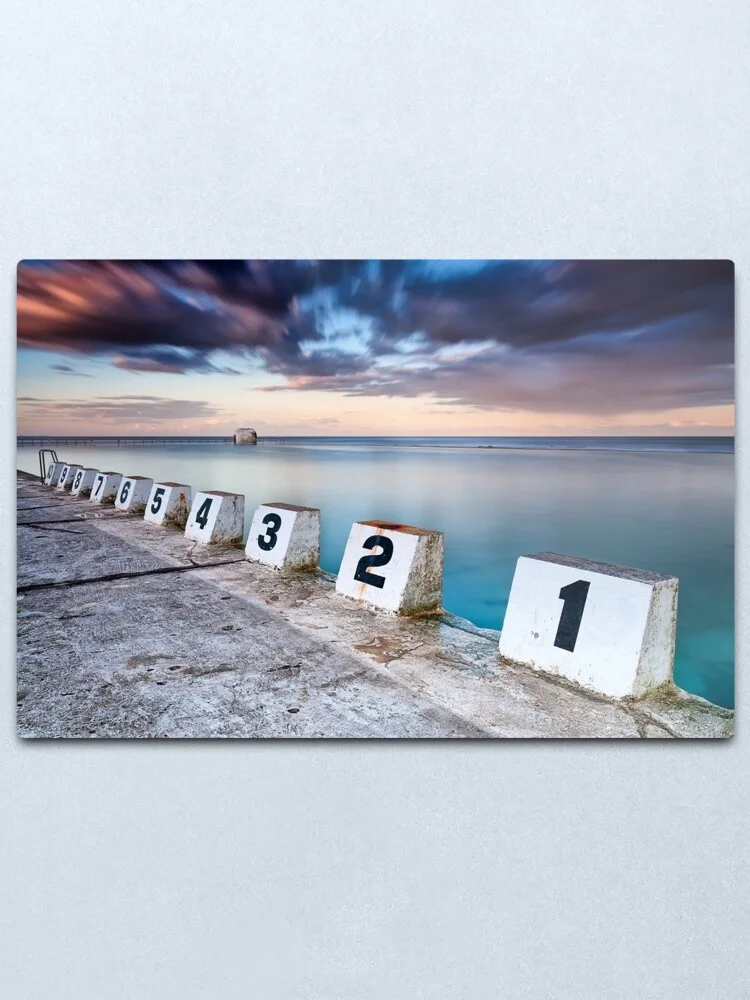 Merewether Ocean Baths - The Starting Blocks Metal Print Tin Sign Bar Home Wall Decor Art Poster | Дом и сад