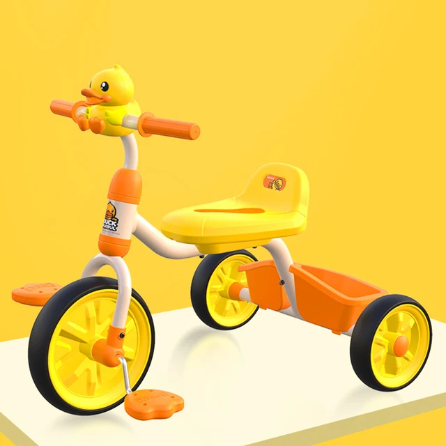 The New Cartoon Little Yellow Duck 1-6 Years Old Children's Tricycle Comfortable and Stable Anti-rollover Baby Pedal Bicycle 1