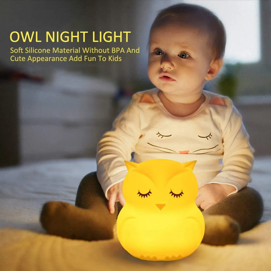 Owl-LED-Night-Light-Remote-Control-Touch-Sensor-9-Colors-Dimmable-Timer-USB-Cartoon-Silicone-Bedside(5)_副本
