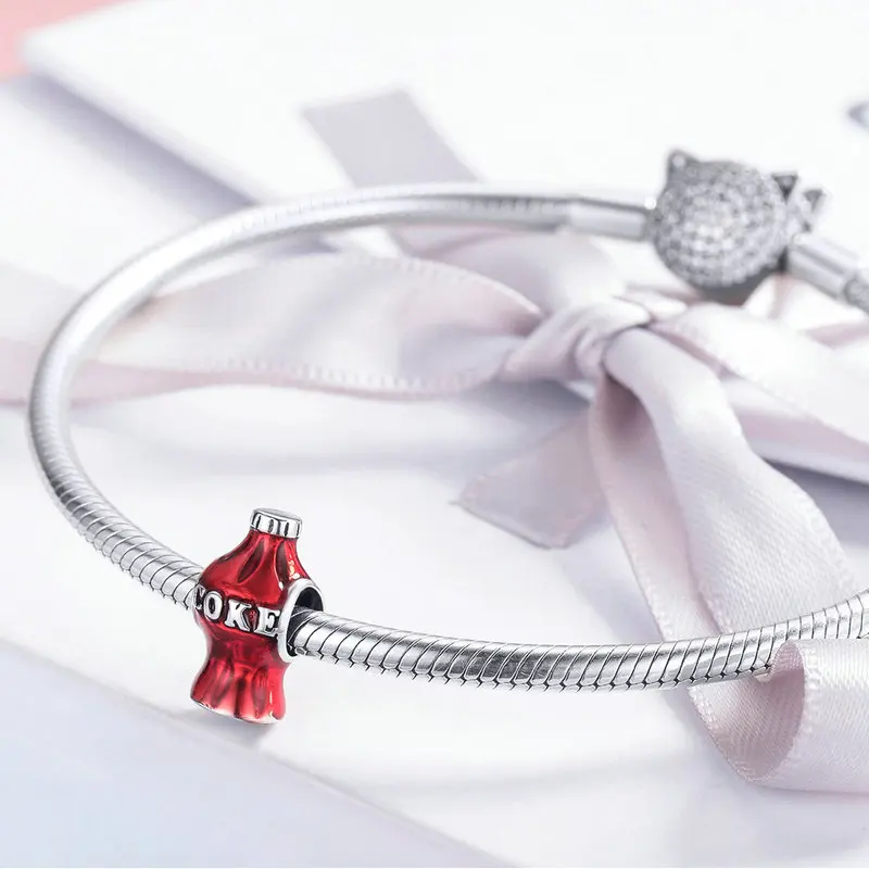 CodeMonkey напиток Кокс бусины 925 пробы серебро красный шарик подходит оригинальный