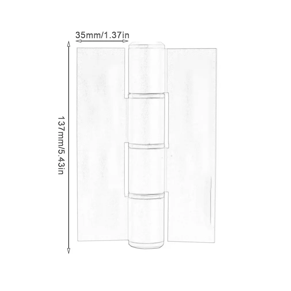 5Inch Stealth Door Automatic Door Closer Hinge Hydraulic Buffer Damping Spring Hinged Blind Door Self-Closing Page Left Open