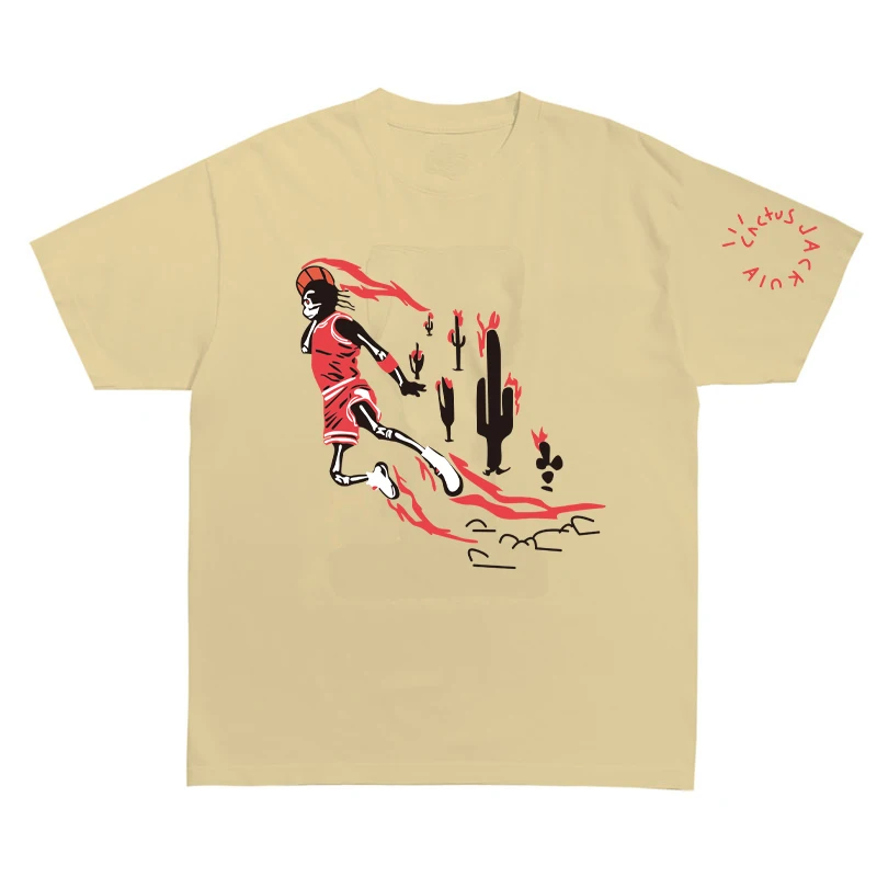 Shirts Travis Scott Tshirts Men Cotton 