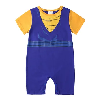 

Summer Animation blue Baby Clothes Unisex For Girl Boy Newborn Romper Girls Clothing Boys Onesie Short-Sleeved Jumpsuit Costume