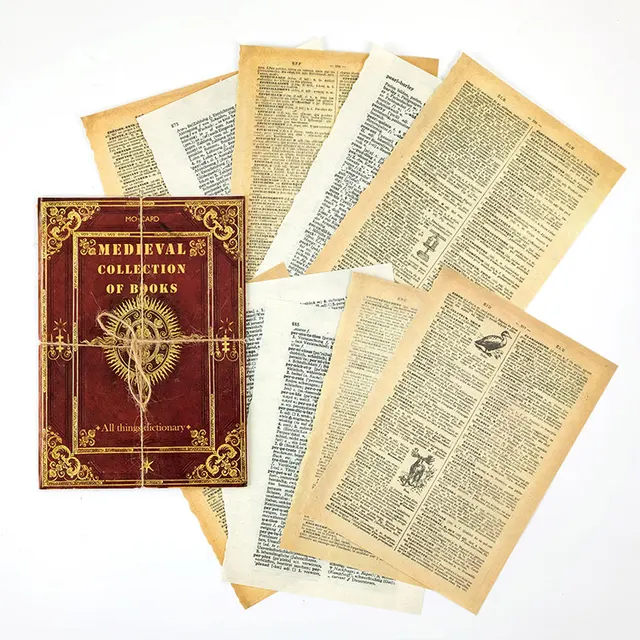 Mr.paper 10 Designs Antique Medieval Record Letter Scrapbooking/Card Making/Journaling Project DIY Retro Hangtag with Hole Cards H