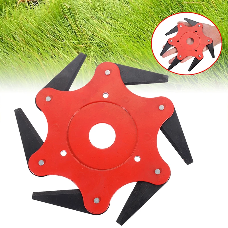 

6 Blades Cutter Head Grass Trimmer Brush 65Mn Weed Brush Cutting Blade For Garden Lawn Machine Accessories Power Tools