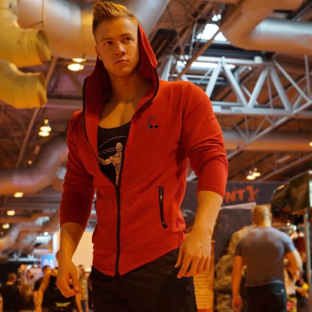 Men Fashion Hoodie with Zipper Pockets Casual Sports Wear Autumn Hoodies Men Sweatshirts Thin Coat Streetwear