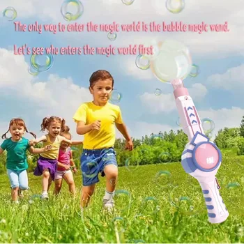 

Smoke Bubble Machine Toy Scepter Touchable Bubble Play Innovatively Fun 58ML One-click Bubble Forming Outdoor Toys Dropshipping