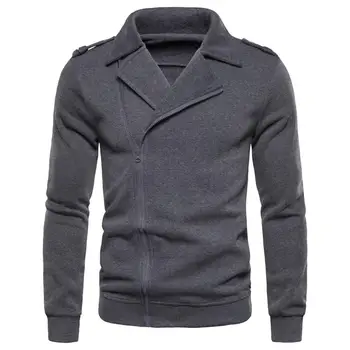 

Men's Casual Lapel Solid color Jacket Tracksuit Male Sports Fitness Slim Fit Sweatshirt for Men Outwear Sportswear