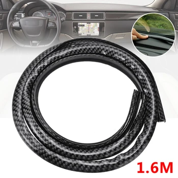 

1.6M Car Carbon Fiber Dashboard Windshield Gap Sealing Strip Rubber Strips Car Window Seal with Install Tools