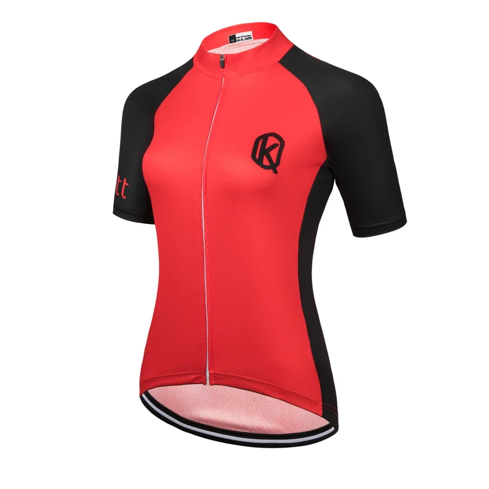 thumbnail image 1 of Kafitt - Maillot de ciclismo para mujer, blusa de verano, ropa de ciclismo de montaña, transpirable, corto, para bicicleta, talla L, 1 of 5
