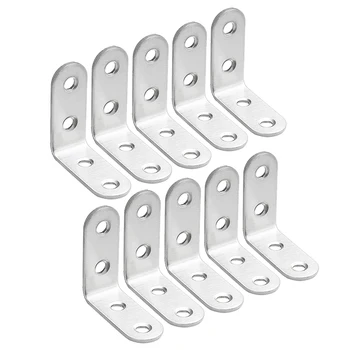 

uxcell 10Pcs Corner Brace 40x40x16mm Stainless Steel Joint L Shape Right Angle Brackets Fastener to Fasten Desks Beds etc.