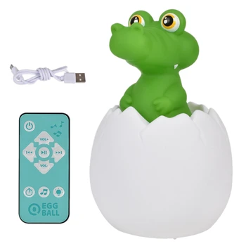 

Dinosaur Night Light Built-in 130 Lullabies with LED Colorful Lights Press Sensor Dinosaur Egg Bedside Lamp RC Toy