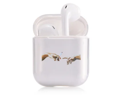 5 Силиконовый чехол Airpods, черный художественный Прозрачный чехол для прозрачных AirPods 1/2, силиконовый защитный чехол, беспроводной чехол для наушников - Цвет: 5