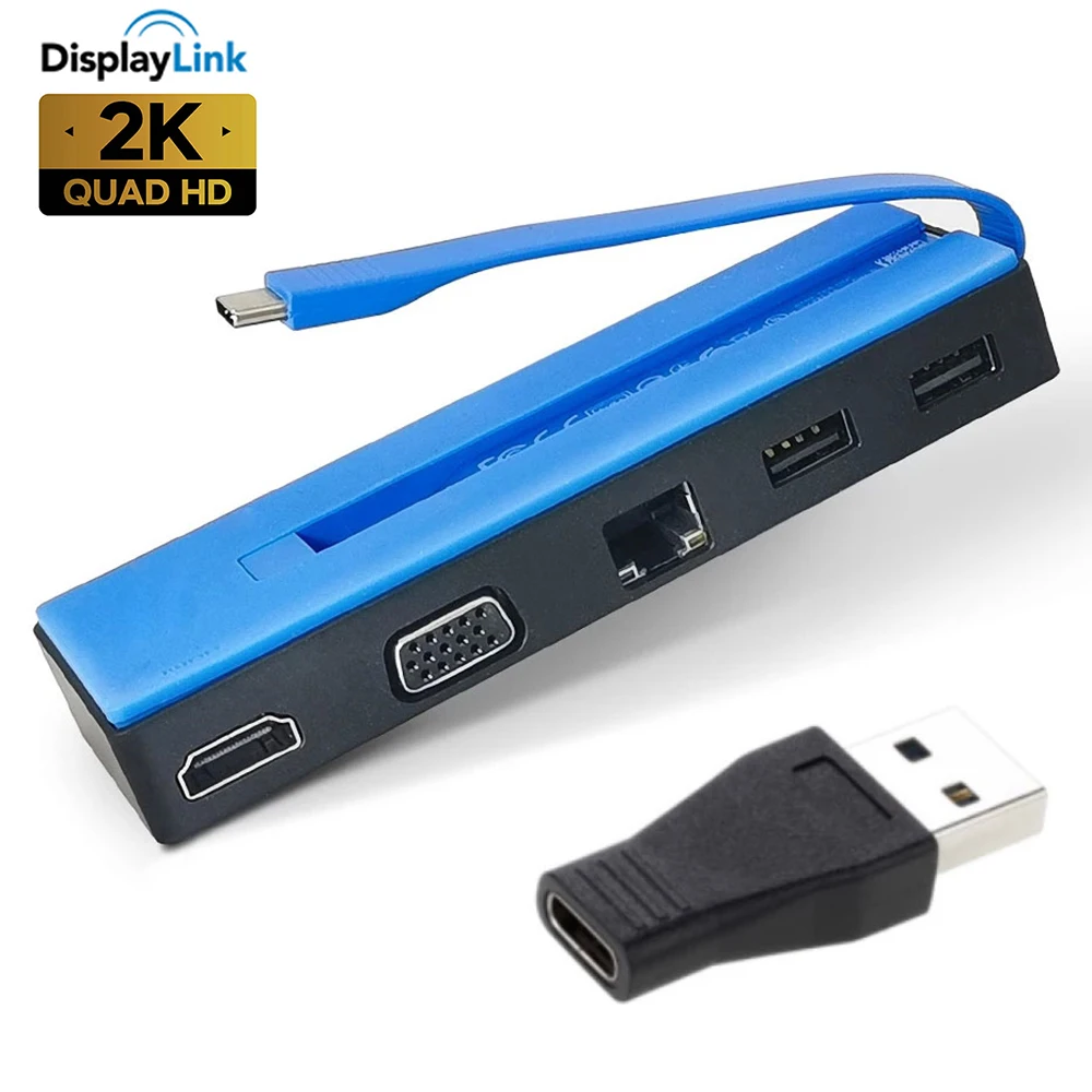 USB 3.0 Vdeo Converter USB-C to HDMI-compatible VGA HD DVI Gigiabite ethernet Displaylink chip for win10 win 8 mac os | Электроника