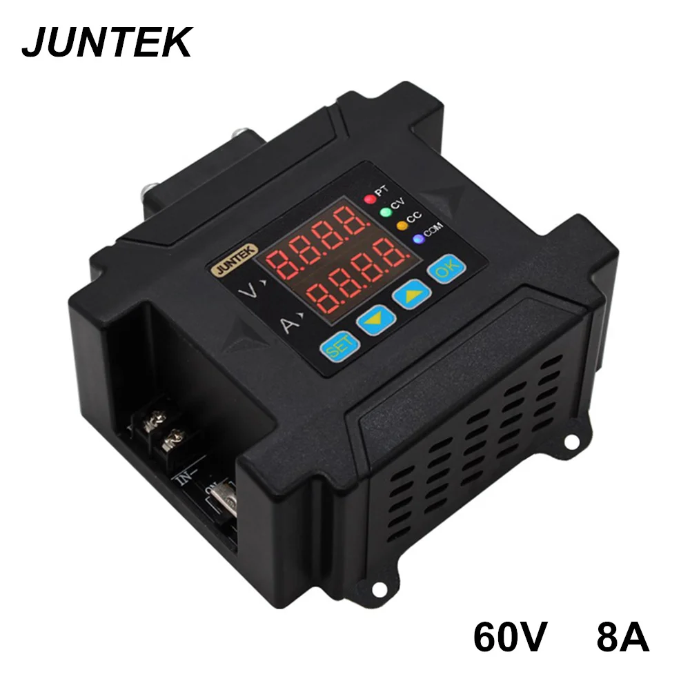 JUNTEK dmm8608 60V8A постоянное напряжение тока DC-DC понижающий источник питания линии связи понижающий преобразователь напряжения ЖК-вольтметр