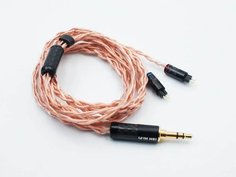 2Pin 3.5mm ISN аудио C4 4 акции 63 ядра один Кристалл Медь HiFi аудиофильский IEM кабель - Цвет: 2Pin 3.5mm
