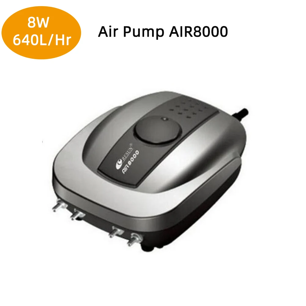Air Pump 8w Вулкан для аквариума орнамент воздушный насос с светодиодный светильник воздуха Камень барботер для аквариума украшения - Цвет: Air Pump 8w