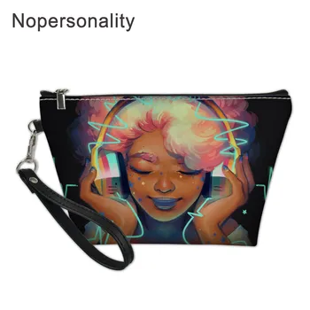 

Nopersonality Rainbow Afro Girl Printed Women Cosmetic Bag Travel Makeup Bags Organizer Toiletry Storage Pouch Neceser Mujer