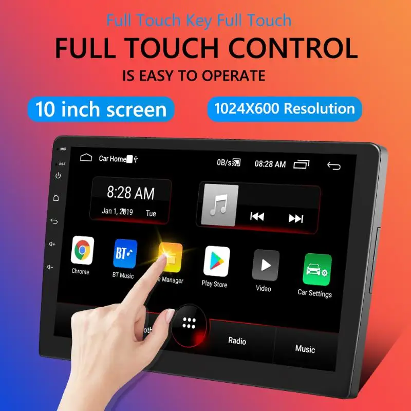 

Android 9,0 coche Radio 10 pulgadas IPS pantalla doble DIN GPS navegación unidad principal Bluetooth WiFi receptor instrumentos inteligentes