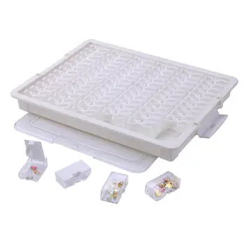 

78 Grids Nail Organizer Storage Box Clear Cap for Diamond Embroidery Mosaic Painting Nail Salon Manicure Tool