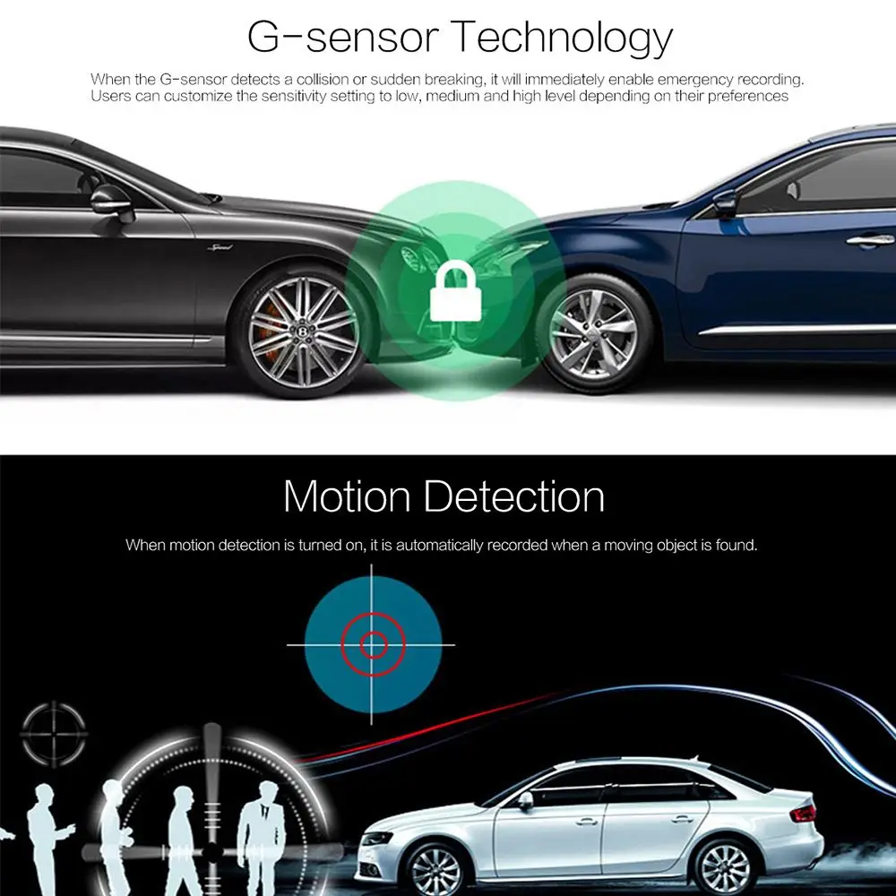 Car DVR X28 Automobile Data Recorder 5 All-glass Lenses 1080 Super HD Screen Loop Video Motion Detection Driving Recorder