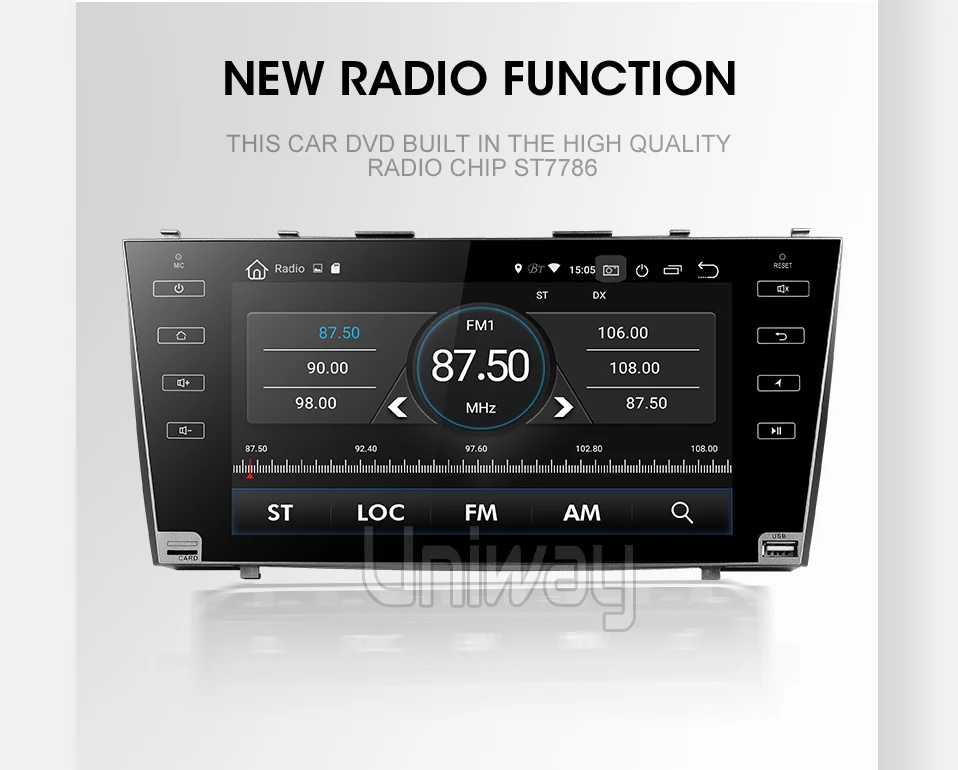 AKMR9071 uniway 2G+ 3 2G android 9,0 автомобильный dvd gps плеер для toyota camry 2007 2008 2009 Автомагнитола с рулевым колесом автомобиля gps