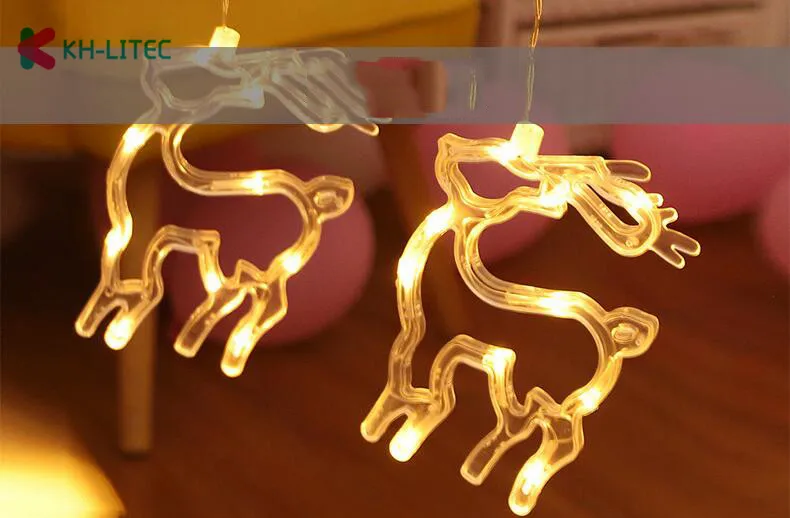 Christmas deer style 3M светодиодный гирлянда для рождественской елки/Sika, оленя/звезды/любовной феи, светодиодный гирлянда для свадьбы, дома, рождественской вечеринки, Новогоднего декора - Испускаемый цвет: Christmas deer style