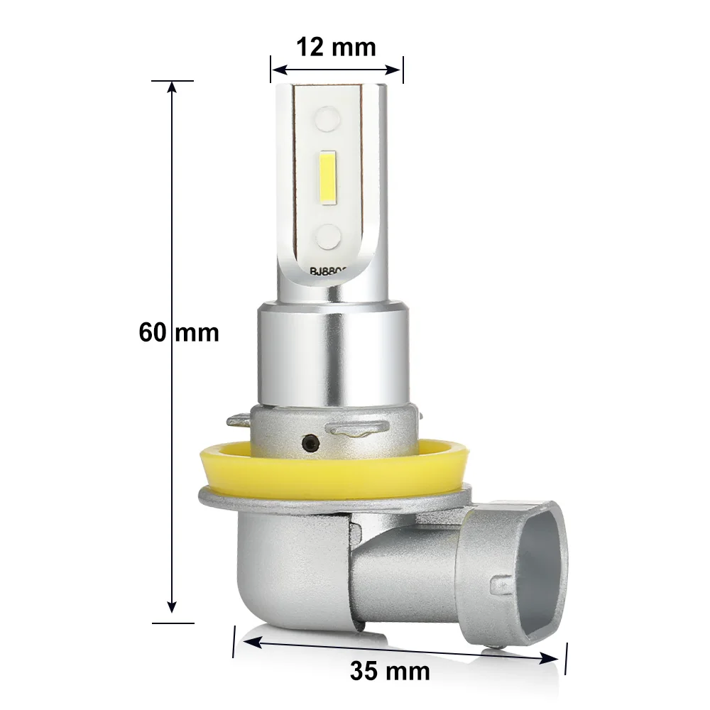 2 шт. H11 9005/HB3 9006/HB4 светодиодный Противотуманные фары Дневные Фары Светильник головной светильник лампочка 2400Lm 6000K белый H9 H8 H16 авто передняя противотуманная фара