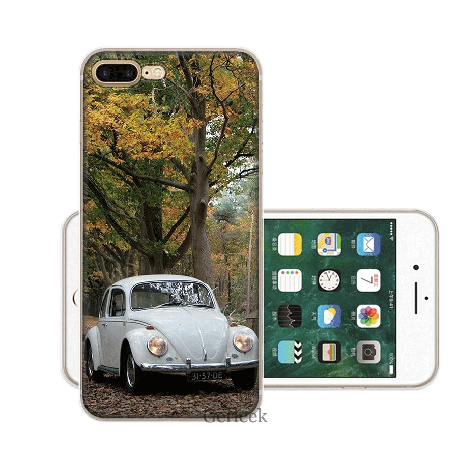 Чехол для мобильного телефона iPhone 11 Pro 6 6s 7 8 P Lus iPhone XR X XS Max 5 5S SE Shell винтажный VW Beetle для Coque жесткий чехол