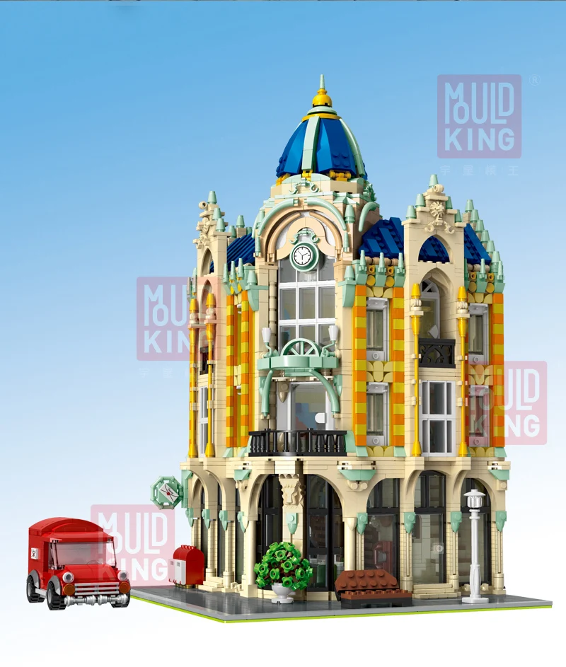 Угловой набор MOC Creator City для улицы почтового отделения строительные блоки
