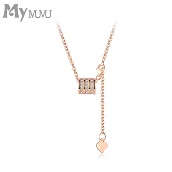 

2020 fashion pure silver net red clavicle Necklace summer versatile Rose Gold Pendant student girlfriend birthday gift